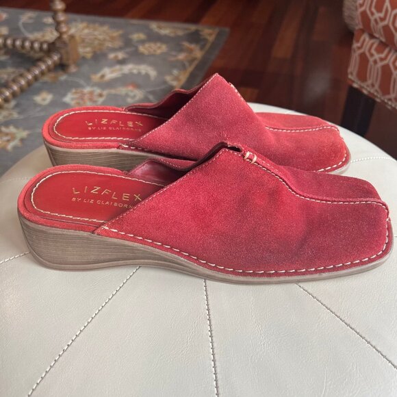 Lizflex Slip-on Red Suede Loafers, Size 8M - Picture 3 of 6